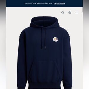 Ralph Lauren Navy Hoodie sz large